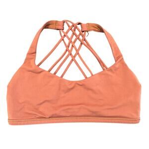 Lululemon Strappy Back Sports Bra, Dusty Orange, Women's Size 8